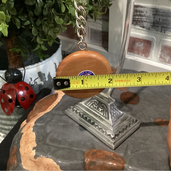 Vintage - Solid Wood & Metal - Lazer Carved - Concord New Hampshire Key Chain - Picture 8 of 8